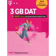 T-Mobile Twist SIM karta 3GB dát + 100Kč kredit