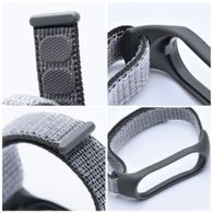 Nylonový řemínek Strap pro Xiaomi Mi Band 5 / 6 / 7 šedý - Strap nylon