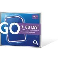 SIM-kártya O2 GO 3GB adat + 50Kč kredit