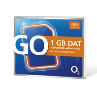 SIM kártya O2 1GB adat + 50Kč kredit