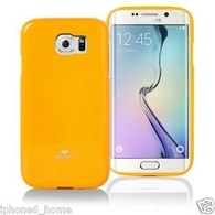 Obal / kryt na Samsung Galaxy S6 edge žlutý - Jelly case