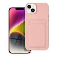 Forcell CARD tok IPHONE 14 MAX ( 6.7 ) rózsaszínű