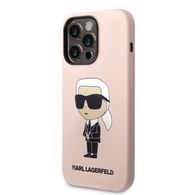 Obal / kryt na Apple iPhone 14 Pro Max ružové - Karl Lagerfeld