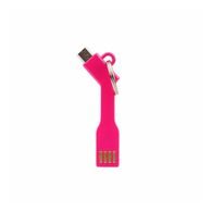 Adaptér USB prívesok micro USB univerzálny ružový