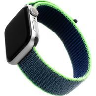 Nylon pánt FIXED szíj Apple Watch 38mm / 40mm neon kékhez