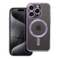 Obal / kryt na Apple iPhone 15 PRO fialový - Electro Mag Cover MagSafe