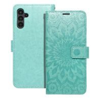 Pouzdro / Obal na Samsung Galaxy A13 5G / A04S zelená mandala - knížkové Forcell MEZZO