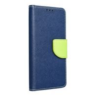 Pouzdro / obal na Apple iPhone 14 PRO MAX ( 6.7 ) modrý / limetkový - knížkový Fancy Book