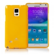 Obal / kryt na Samsung Galaxy NOTE 4 žlutý - JELLY