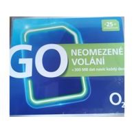 SIM karta O2 GO Neomezené volání + 25Kč kredit