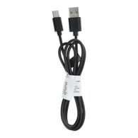 Kabel USB Typ-C 2.0 1M prodloužený konektor 8mm - černý