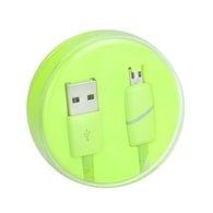 Kábel Micro USB BOX Ring Lime