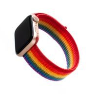 Nylonový řemínek FIXED Strap pro Apple Watch 42mm / 44mm duhový