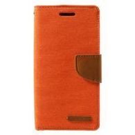 Pouzdro / obal na Samsung Galaxy S5 oranžové - knížkové CANVAS