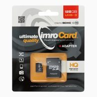 Paměťová karta microSD, 128GB s adaptérem, UHS3, černá - TPU