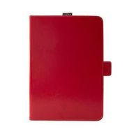 10.1" táblagép tok / borító állvánnyal és tolltartóval, PU bőr - piros FIXED Novel