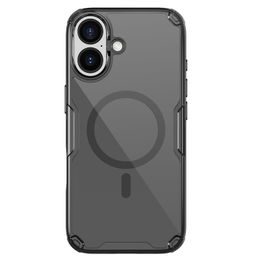 Obal / kryt na Apple iPhone 17 průhledný-černý - Nillkin Nature TPU PRO Magnetic