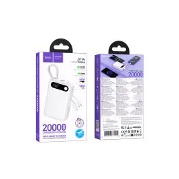 Powerbanka Hoco 20000 mAh Qc Pd 2A 22,5W s vestavěnými kabely USB C + Lightning J171A bílá