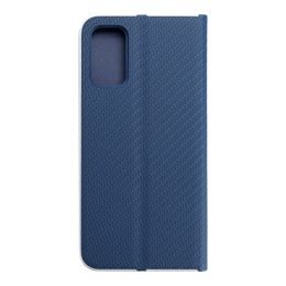 Pouzdro / obal na Xiaomi Redmi Note 10 5G modré - knížkové Forcell LUNA Carbon