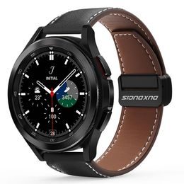 Řemínek z pravé kůže pro Samsung Galaxy Watch / Huawei Watch / Honor Watch (20mm pásek) černý - DUX DUCIS