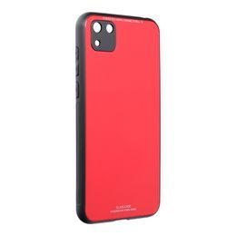 Obal / kryt pre Huawei Y5P červené - Glass Case