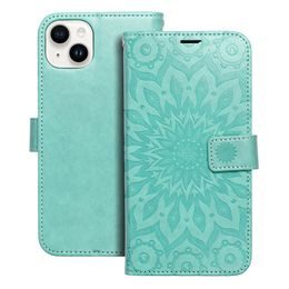 Pouzdro / obal na Apple iPhone 14 Plus zelené - knížkové Forcell MEZZO