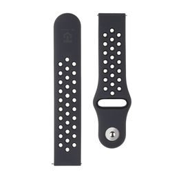 Silikonový Řemínek na hodinky 20mm černý - Tactical 856 Double