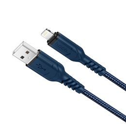 Nabijecí kabel pro Apple iPhone, Lightning 8-pin, 2,4A, 1m, modrý - HOCO