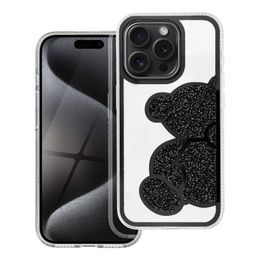 Obal / kryt na Apple iPhone 16 černý - Teddy Bear