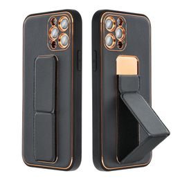 Obal / kryt na Samsung Glalaxy S24 FE černý - LEATHER Kickstand