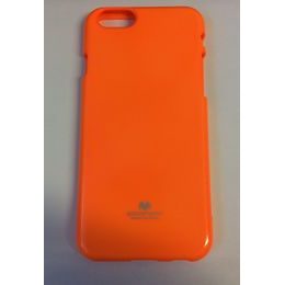 Obal / kryt pre Apple iPhone 6/6S fosforový oranžový - JELLY