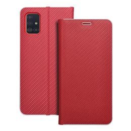 Pouzdro / obal na Samsung Galaxy A51 červené – knížkové Luna Carbon Book