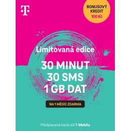 Twist SIM karta Limitovaná edice 3v1 - 30 minut + 30 SMS + 1GB dat + 100 Kč kredit