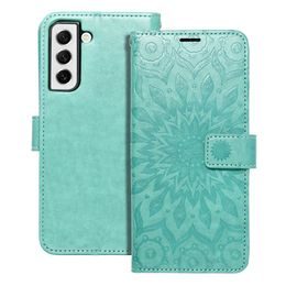 Pouzdro / obal na Samsung Galaxy S21 FE zelený - knížkový Forcell MEZZO