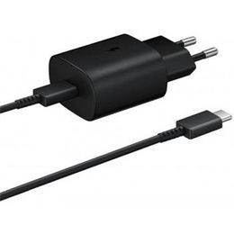 Cestovní nabíječka Samsung USB-C 25 W, černá + Datový Kabel USB-C/USB-C