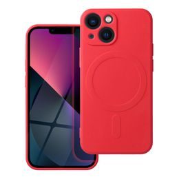 Obal / kryt na Apple iPhone 13 MINI červený Sillicone Mag Cover