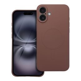 Obal / kryt na Apple iPhone 16 Plus hnědý - SILICONE MAG COVER