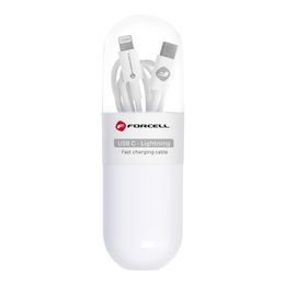 Datový kabel USB-C / Lightning - 1m bílý - Forcell