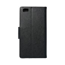 Pouzdro / obal na Huawei P8 Lite černé s okénkem - knížkové