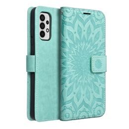 Puzdro/ obal na Samsung Galaxy A32 5G mandala zelené - kniha Forcell MEZZO