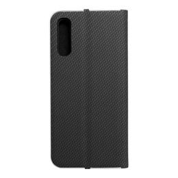 Puzdro / obal na Samsung Galaxy A50 čierny - kniha LUNA CARBON