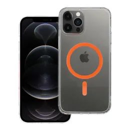 Obal / kryt na Apple iPhone 12 PRO MAX transparentní s MagSafe - Ring Mag Cover