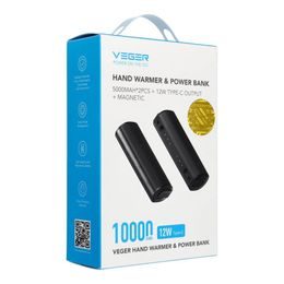 Powerbanka Veger 2 X 5000 mAh s ohřívačem rukou 2,4A 2 ks černá
