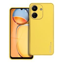 Obal / kryt na Xiaomi Redmi 13C žlutý - LEATHER