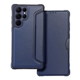 Puzdro / obal na Samsung Galaxy S22 Ultra modré - kniha Razor