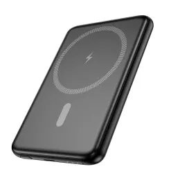 Powerbanka s bezdrátovým MagSafe nabíjením 5000mAh 20W černá - Hoco