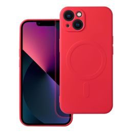 Obal / kryt na Apple iPhone 13 červený Silicone Mag Cover