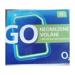SIM karta O2 GO Neobmedzené volania + 25Kč kredit