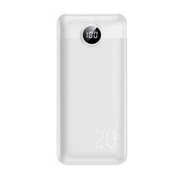 Powerbanka L20S 20 000mAh LCD, rychlonabíjecí 20W bílá - VERGER