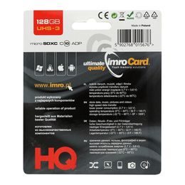 Paměťová karta microSD, 128GB s adaptérem, UHS3, černá - TPU